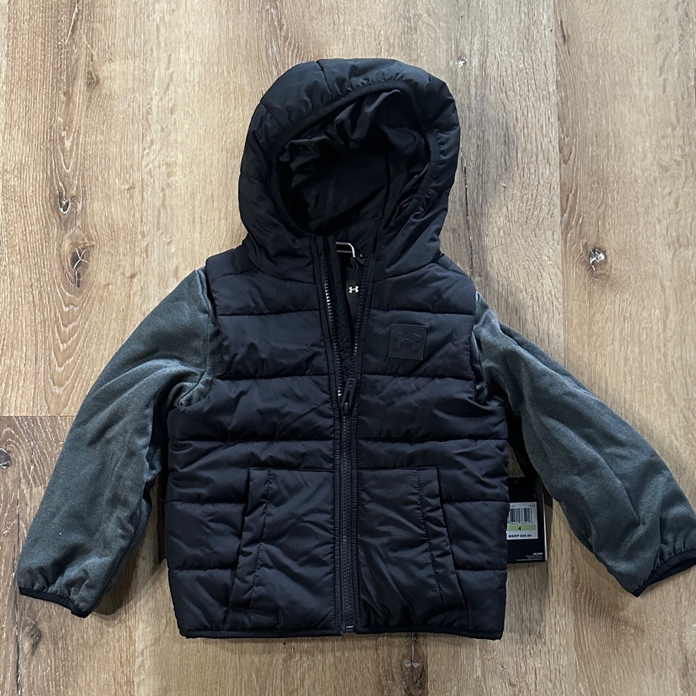 Under Armour Black and Gray Kids Jacket